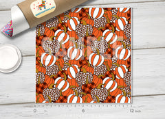 Leopard Pumpkin Patterned HTV H022