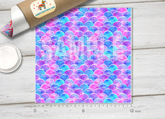 Watercolor Mermaid scales Patterned HTV 575