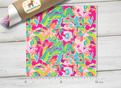 Flamingos Patterned HTV-L005