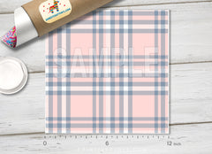 Pink tartan Plaid Patterned HTV 377