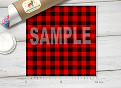 Red plaid Patterned HTV 221