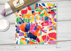 Abstract Watercolor modern Art Patterned HTV 1378