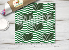 Marijuana Leaf America Flag Patterned HTV 662