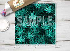 Cannabis Marijuana leaves Patterned HTV 579