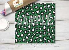 Green Leopard Patterned HTV- 933 - Donkey Craft Vinyl