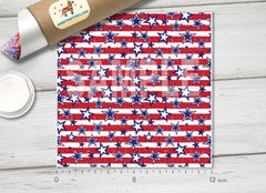 America Star Stripe Patterned HTV-1208