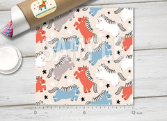 Kids Childish Horses Patterned HTV 1131