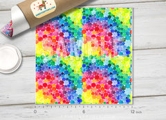 Rainbow Dots Patterned Adhesive Vinyl 384