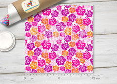 Hawaiian hibiscus flower Patterned HTV-899