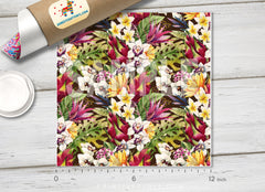 Watercolor Tropica Flower Patterned HTV 734