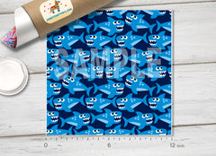 Kids Shark Patterned HTV 1238