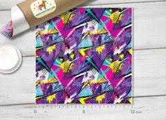 Abstract Urban geometric Printed Vinyl/ Indoor Vinyl/ Outdoor Vinyl/ Heat Transfer Vinyl- 490 - Printive Vinyl | Patterned Vinyl