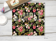 Tropical Flower Patterned HTV 016