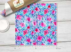 Summer flowers and leaves Patterned HTV 390