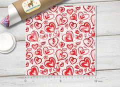 Cute Valentine's Patterned HTV 346 - Donkey Craft Vinyl