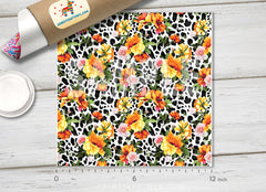 Flower Leopard Patterned HTV 1149