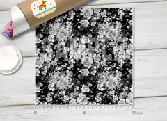 Black white Roses Patterned HTV 631