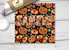 Halloween Pumpkin Patterned HTV H018