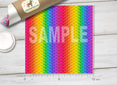 Rainbow Mermaid Scale patterned HTV-855