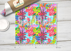 Flower in pond Patterned HTV L042