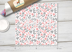 Pink Ditsy Flower Patterned HTV 1114