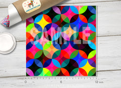 Retro geometric Leaves Patterned HTV 1356