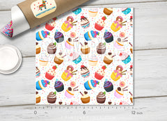 Cupcake Dessert Patterned HTV 1076