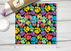 Paw Prints Drawing pattern Patterned HTV-843