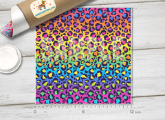 Rainbow Leopard Patterned HTV 1240