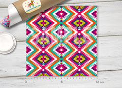 Western Aztec Navajo Patterned HTV 1386