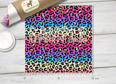 Rainbow Leopard Patterned HTV 1225
