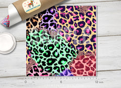 Multicolor Leopard Patterned HTV 1390