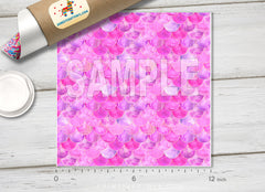 Pink Mermaid Adhesive Patterned HTV 1213