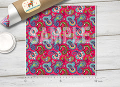 Xmas Paisley Patterned HTV 724 - Donkey Craft Vinyl