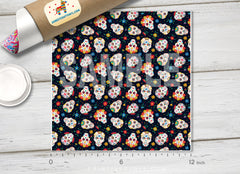 Halloween sugar skull Patterned HTV 743
