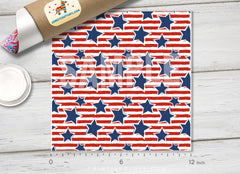 USA Stars and Stripes Patterned Adhesive Vinyl 060