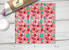 Love Heart Patterned Adhesive Vinyl 226