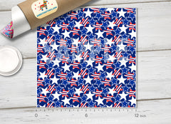 American flag Stars Patterned Adhesive Vinyl 027