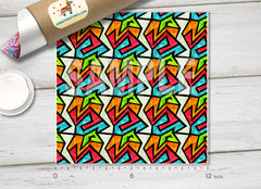 Abstract Graffiti Patterned HTV 231 - Donkey Craft Vinyl