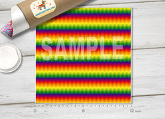 Rainbow Chevron Patterned Adhesive Vinyl 120