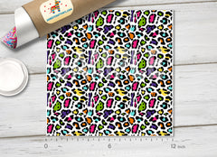 Colorful Leopard Patterned Adhesive Vinyl 191