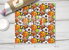 Sports Balls Patterned Adhesive Vinyl 066