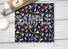 kids Spaceship Patterned HTV 256 - Donkey Craft Vinyl