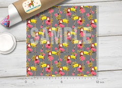 Toucan, palm trees, tropical hibiscus Pattern Printed Vinyl/ Indoor/ Outdoor/ HTV-260 - Printive Vinyl | Patterned Vinyl