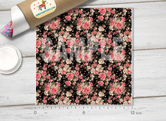 Vintage Rose Patterned Adhesive Vinyl 080