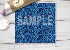 Blue Leopard Patterned HTV 206