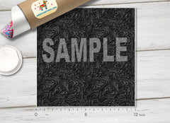 Black Floral Patterned Adhesive Vinyl 255