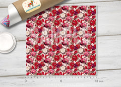 Rose Flower Pattern Printed Vinyl, Indoor, Outdoor, Heat Transfer Vinyl-694 - Printive Vinyl | Patterned Vinyl
