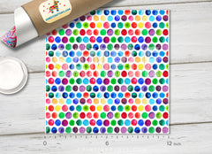 Colorful Dots Patterned Adhesive Vinyl 069