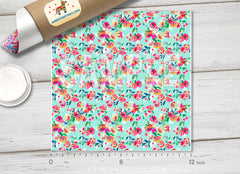 Paint Flowers Patterned HTV 073
